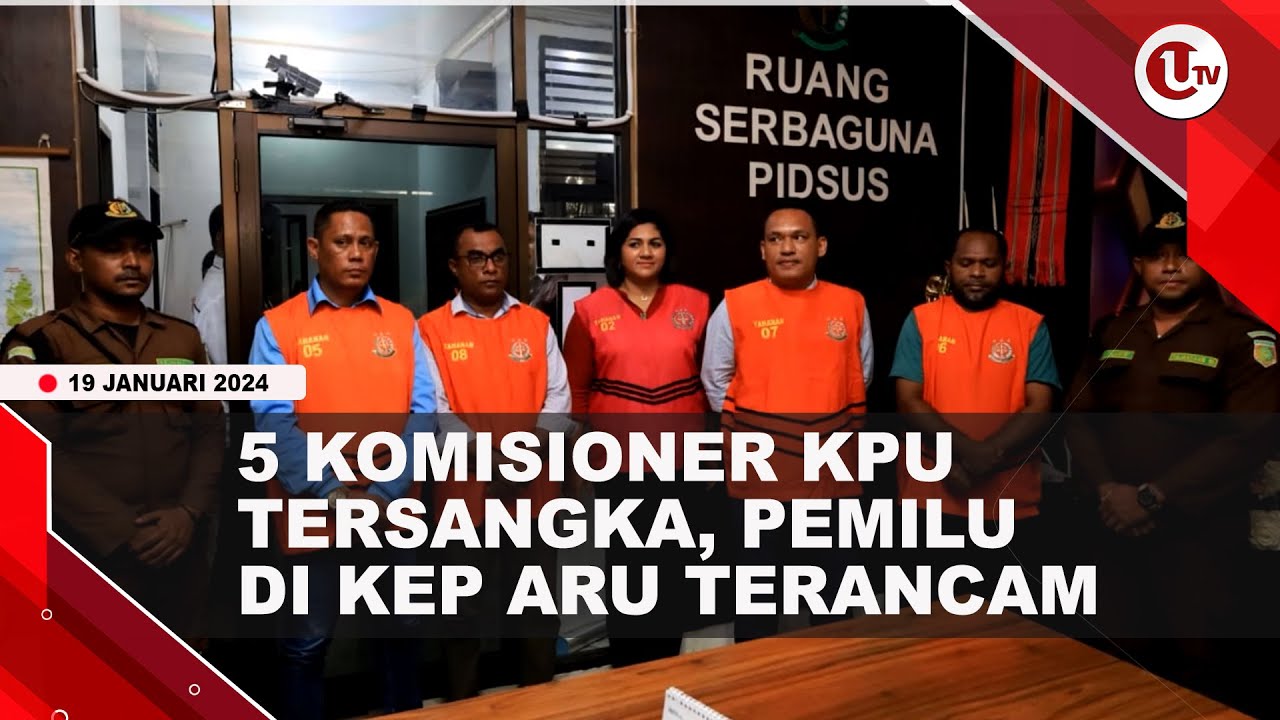 [Video] 5 Komisioner KPU Kepulauan Aru Tersangka Dugaan Korupsi Hibah Pilkada 2020