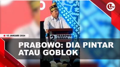 [Video] Disinggung Soal Lahan, Prabowo Sebut Dia Pintar atau Goblok
