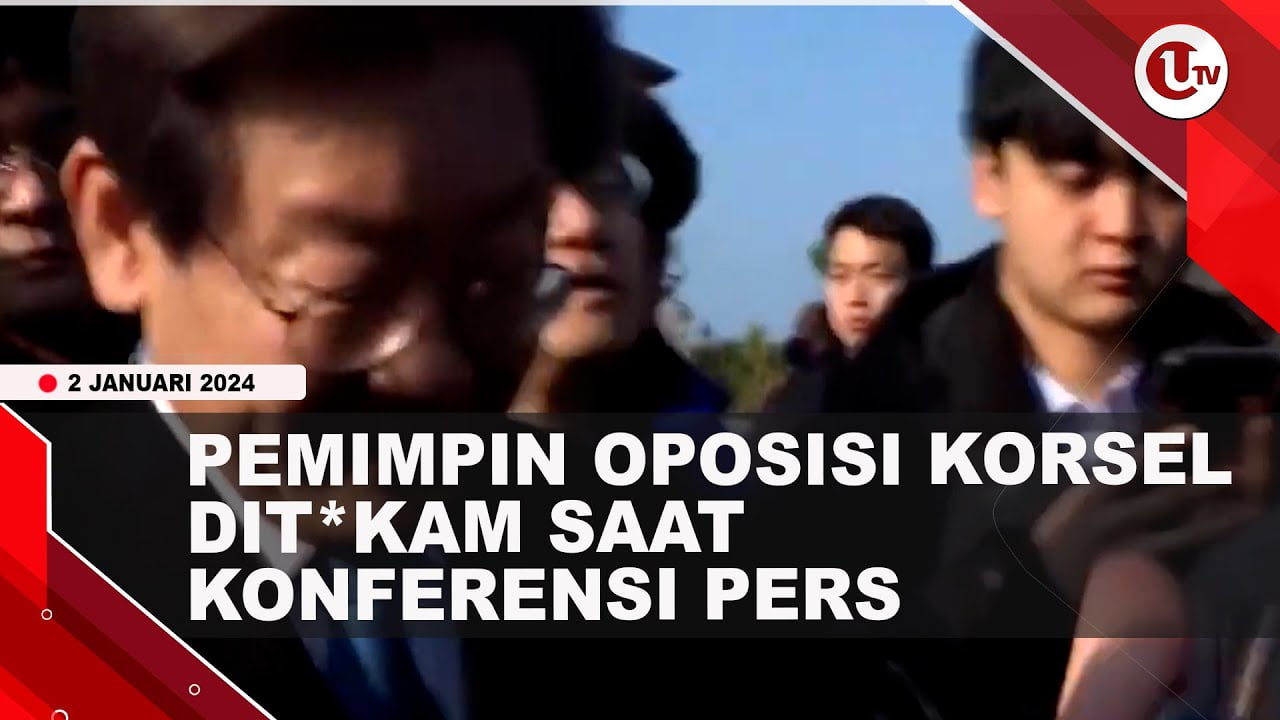 [Video] Pemimpin Partai Demokrat Korsel Ditikam di Leher