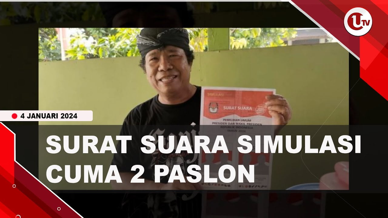 [Video] Surat Suara pada Simulasi Pilpres Cuma 2 Paslon