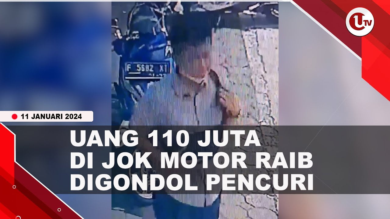 [Video] Ditinggal Belanja, Uang 110 Juta di Jok Motor Raib Digondol Maling