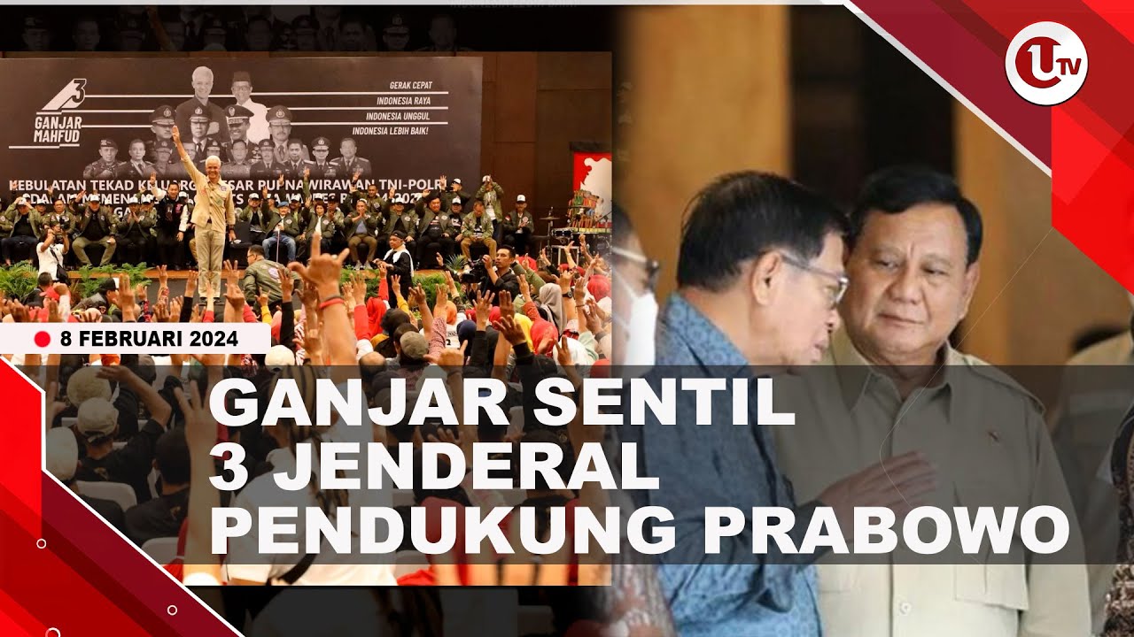 [Video] Ganjar Sentil 3 Purnawirawan TNI Pendukung Prabowo-Gibran