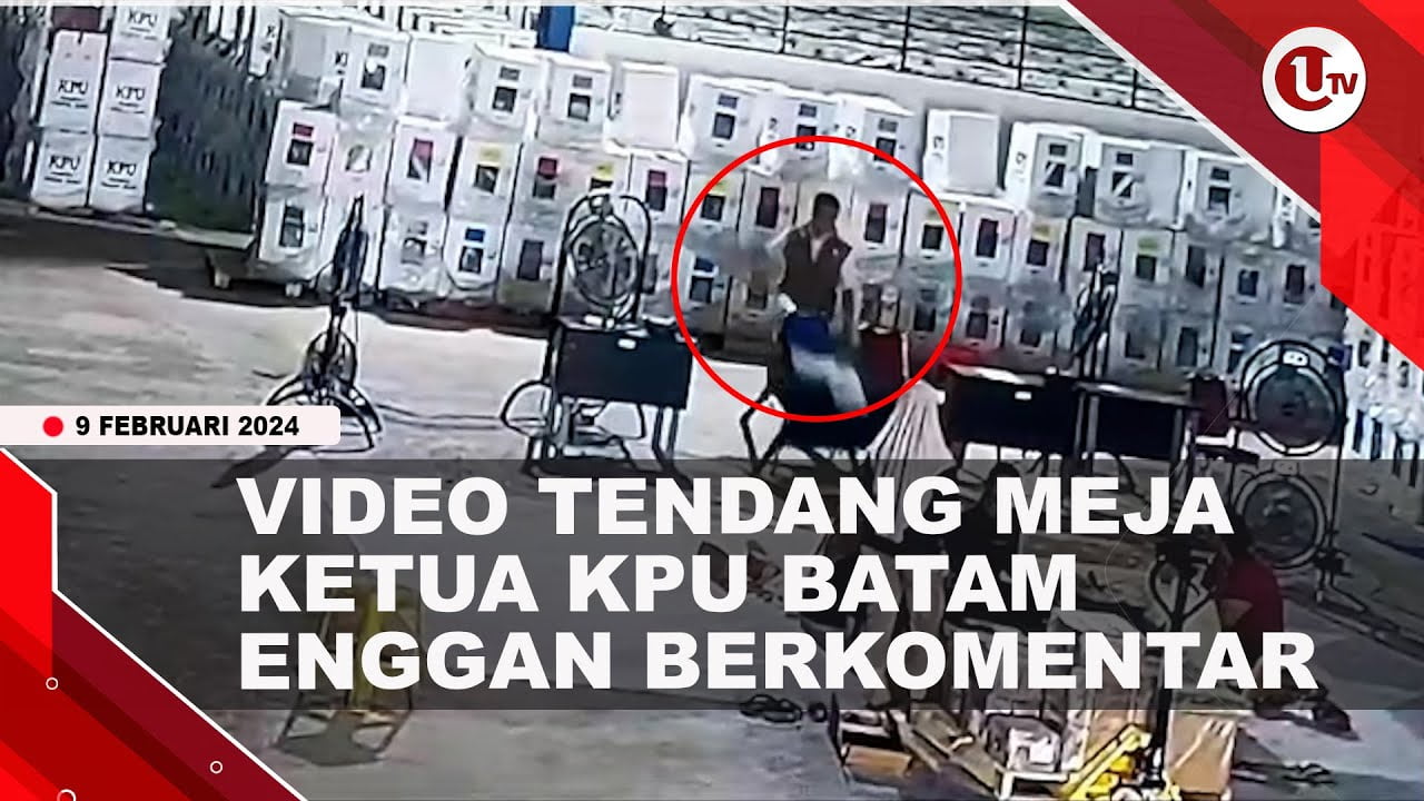[Video] KPU Kepri Klarifikasi Video Ketua KPU Batam Tendang Meja