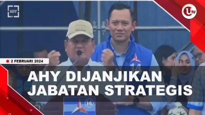 [Video] Disaksikan SBY, Prabowo Janji Beri Jabatan Strategis Untuk AHY