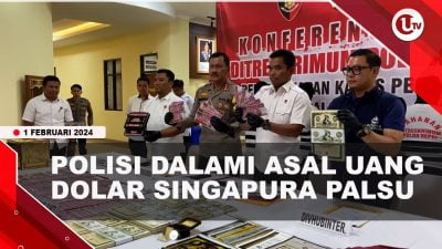 [Video] Polisi Amankan 390 Lembar Uang Dolar Singapura Palsu Pecahan SGD 10.000