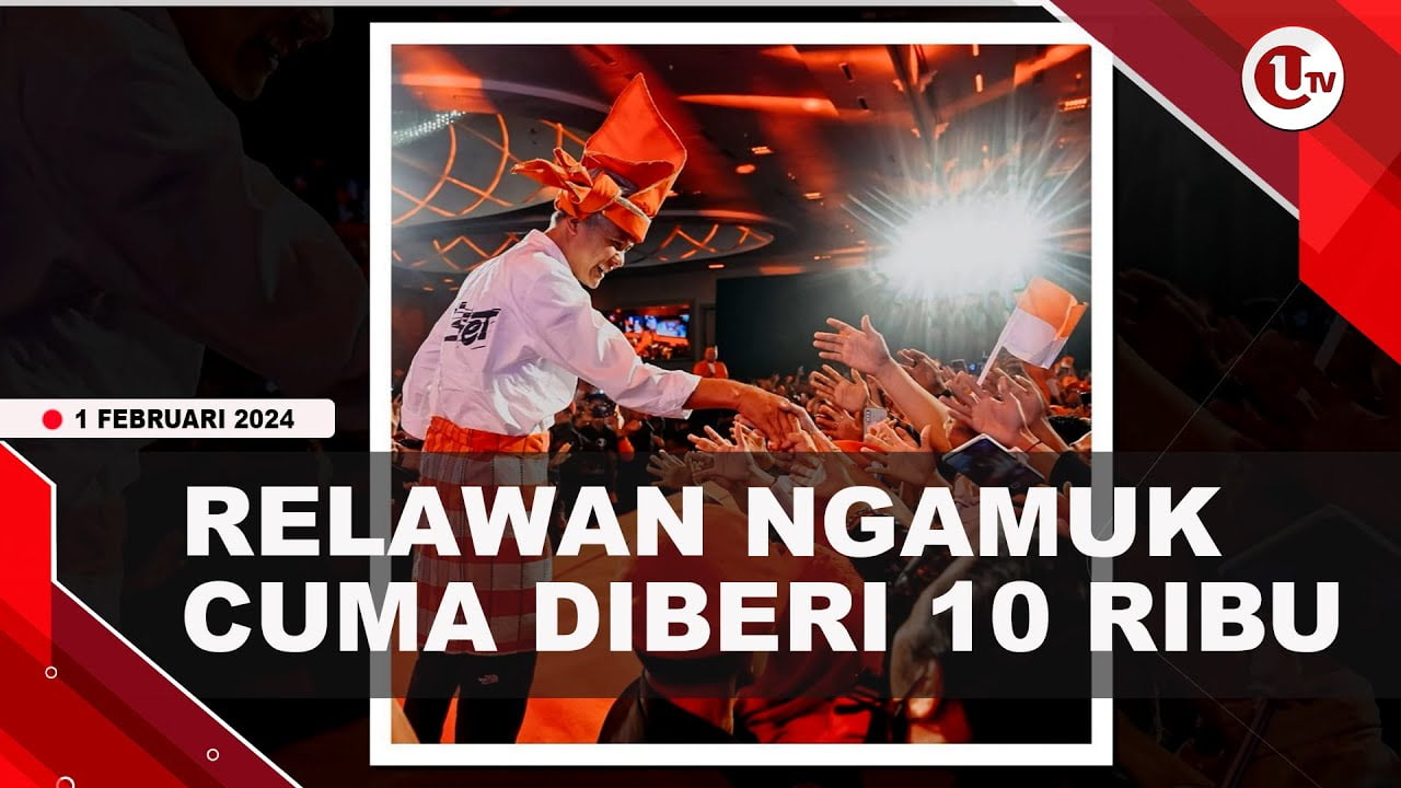 [Video] Relawan Ganjar-Mahfud Ngamuk Cuma Diberi 10 Ribu saat Kampanye