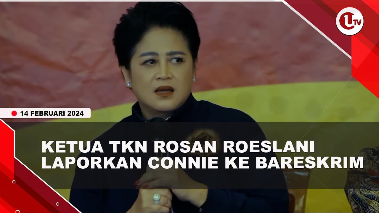 [Video] Ketua TKN Roslan Roeslani Laporkan Connie ke Bareskrim