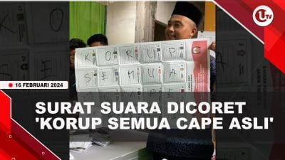 [Video] Surat Suara Caleg Dituliskan Kalimat ‘Korup Semua Cape Asli’