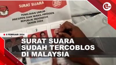 [Video] Surat Suara di Kolom Ganjar-Mahfud Sudah Tercoblos di Malaysia