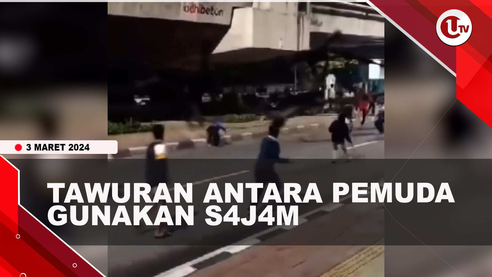 Tawuran Antar Pemuda di Flyover Jakarta Timur