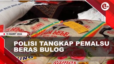 [Video] Polisi Tangkap Pemalsu Beras Bulog Jadi Kemasan Premium