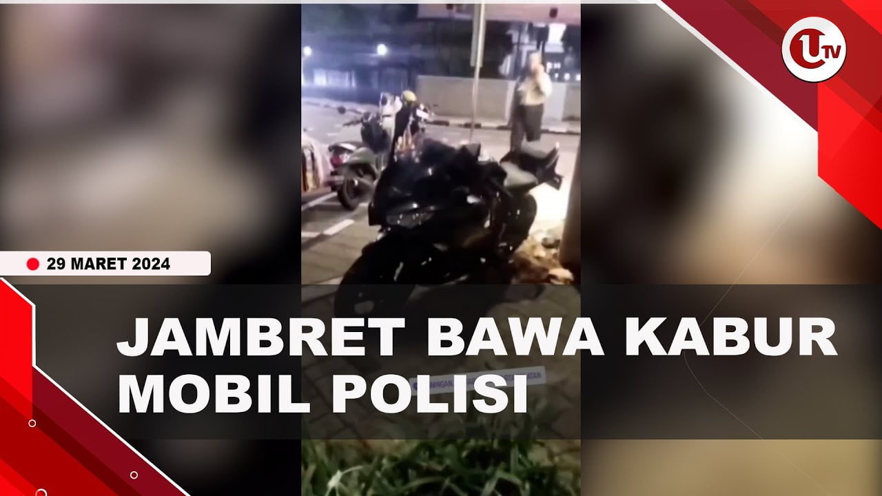 [Video] Sempat Diamankan, Jambret Bawa Kabur Mobil Polisi