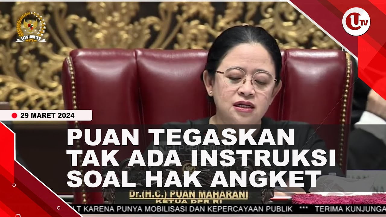 [Video] Puan Akui Tak Beri Instruksi Ke Fraksi PDIP Soal Hak Angket