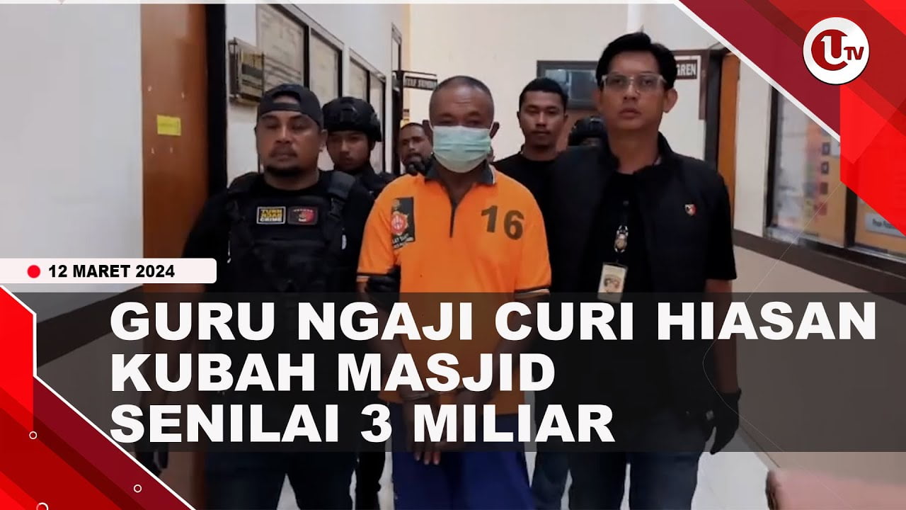 [Video] Polisi Tangkap Guru Ngaji Pencuri Hiasan Kubah Masjid