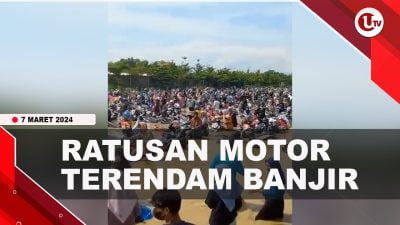 [Video] Ratusan Motor Karyawan Pabrik Terendam Banjir