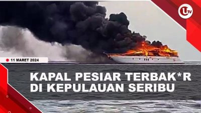 [Video] Kapal Pesiar Terbakar, Asap Hitam Membumbung Tinggi