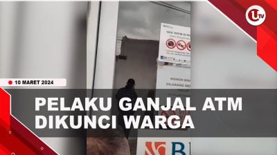 [Video] Pelaku Ganjal ATM Kepergok Warga Hingga Dikunci