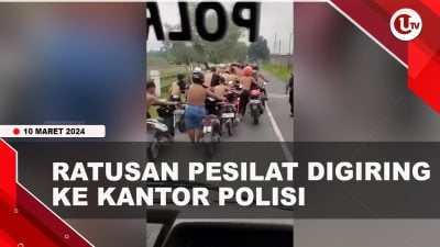 [Video] Ratusan Pesilat Digiring ke Mapolres Jombang Usai Konvoi Motor