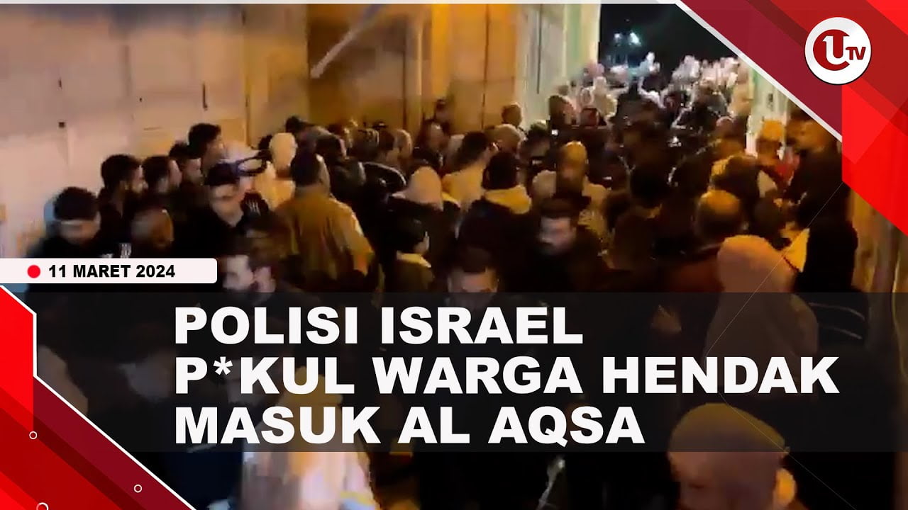POLISI ISRAEL SEMPAT P*KUL WARGA HENDAK TARAWIH DI AL AQSA