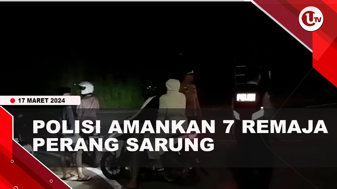POLISI AMANKAN 7 REMAJA PERANG SARUNG