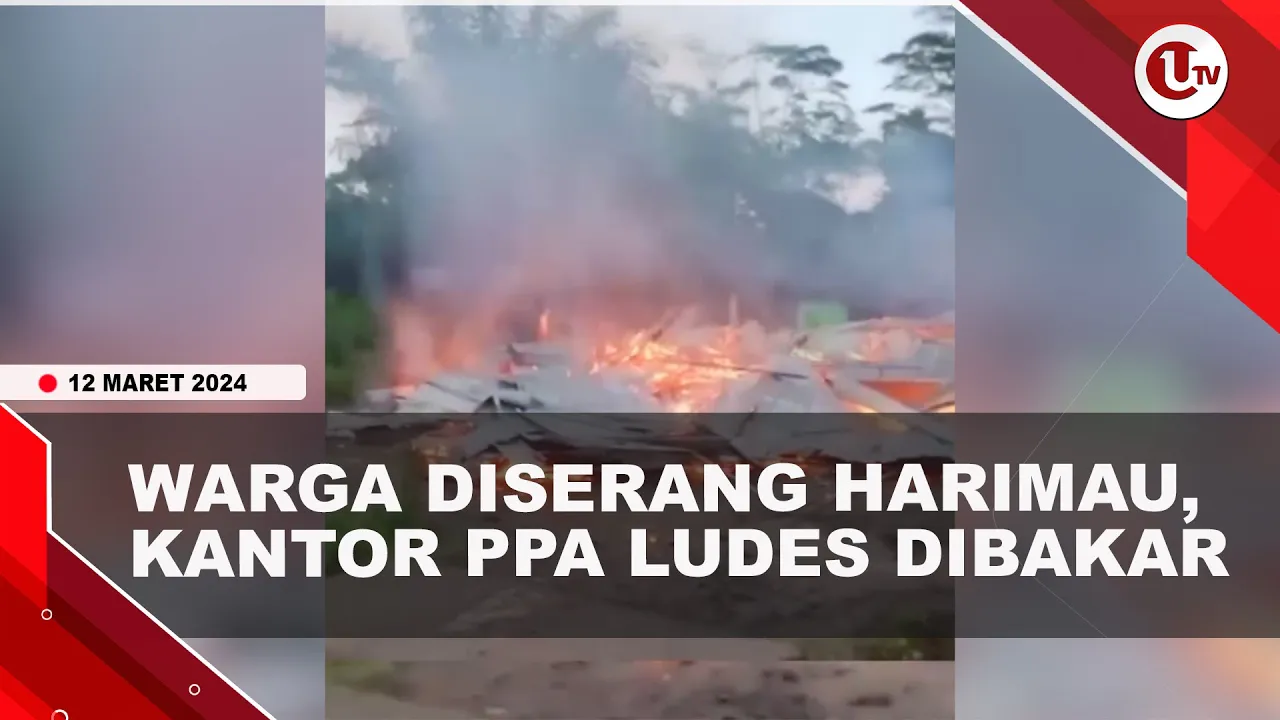 [Video] Kantor Balai Perlindungan Alam Ludes Dibakar Warga