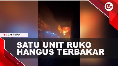 [Video] Satu Unit Ruko Sembako di Pasar KUD Hangus Terbakar