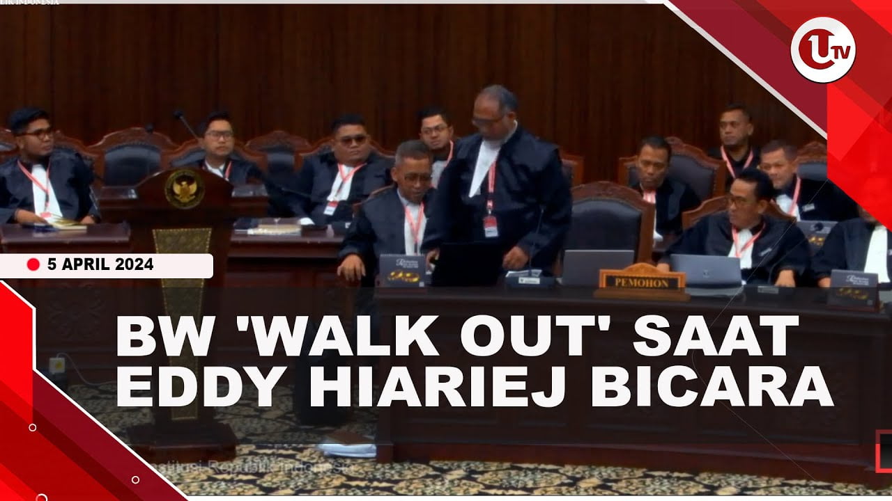 [Video] Bambang Widjojanto Keluar Sidang Saat Eddy Hiariej Bicara