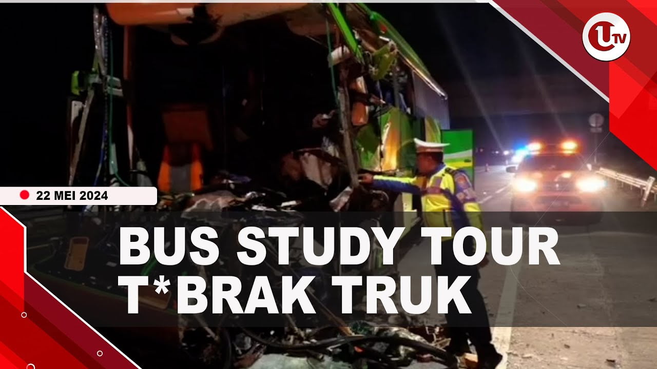 Bus Study Tour Siswa Tabrak Truk Tewaskan Seorang Guru