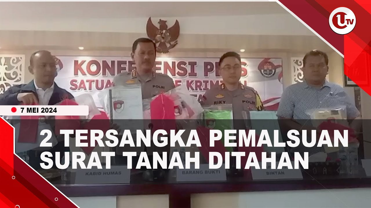 [Video] Polres Bintan Tahan 2 Tersangka Pemalsuan Surat Tanah