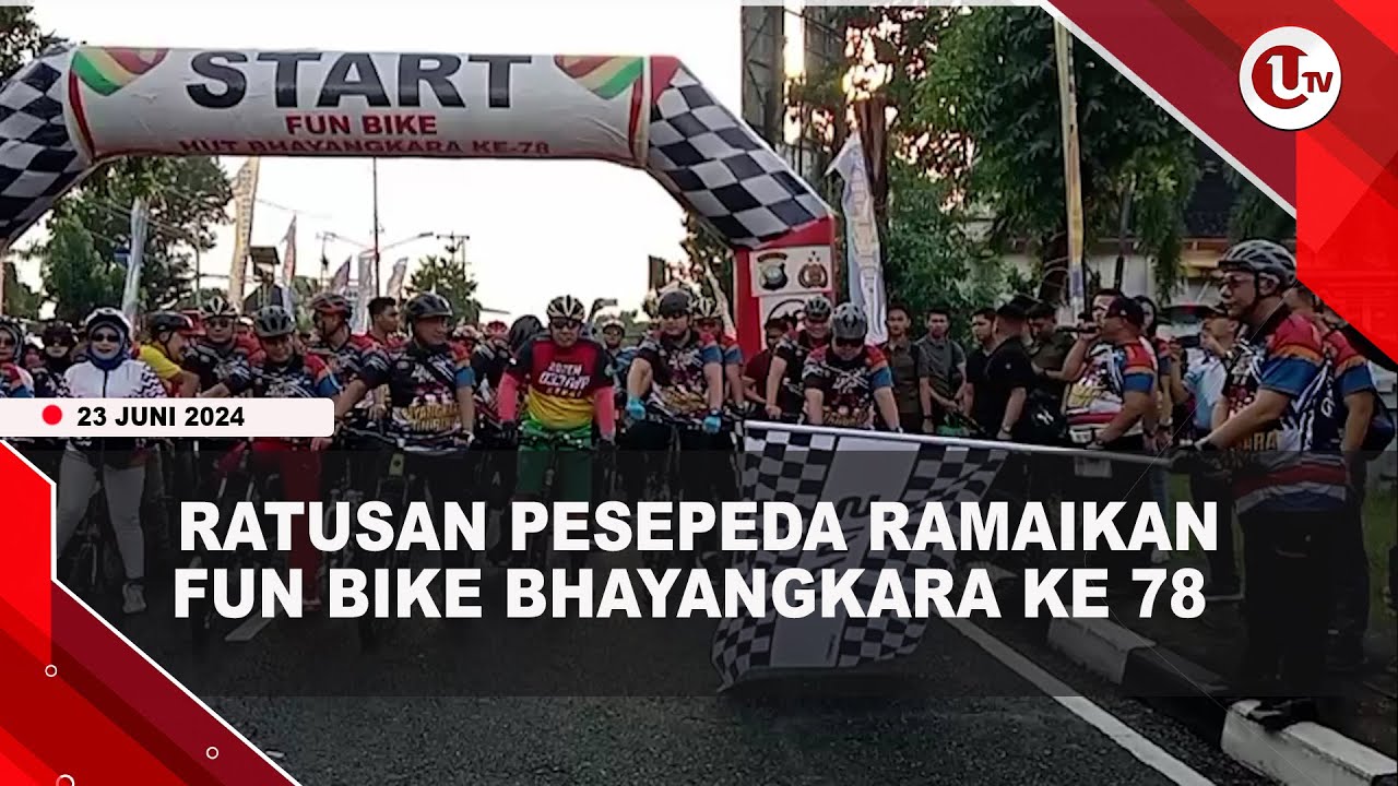 Ratusan Pesepeda Ramaikan Fun Bike Bhayangkara ke 78