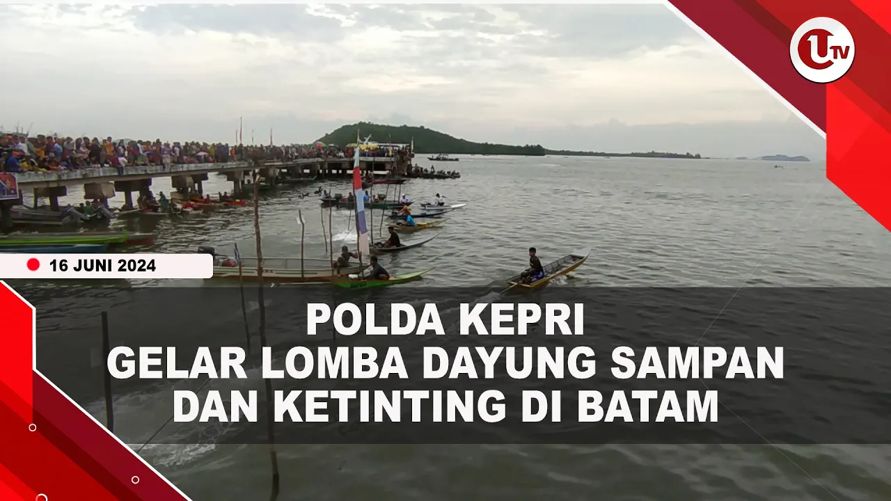 Polda Kepri Gelar Lomba Dayung Sampan dan Ketinting di Batam