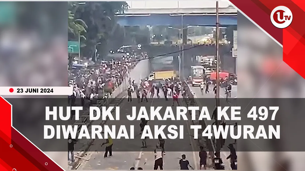 Hut DKI Jakarta ke 497 Diwarnai Aksi Tawuran
