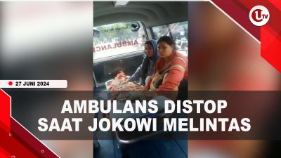 [Video] Ambulans Bawa Pasien Distop Saat Rombongan Jokowi Melintas