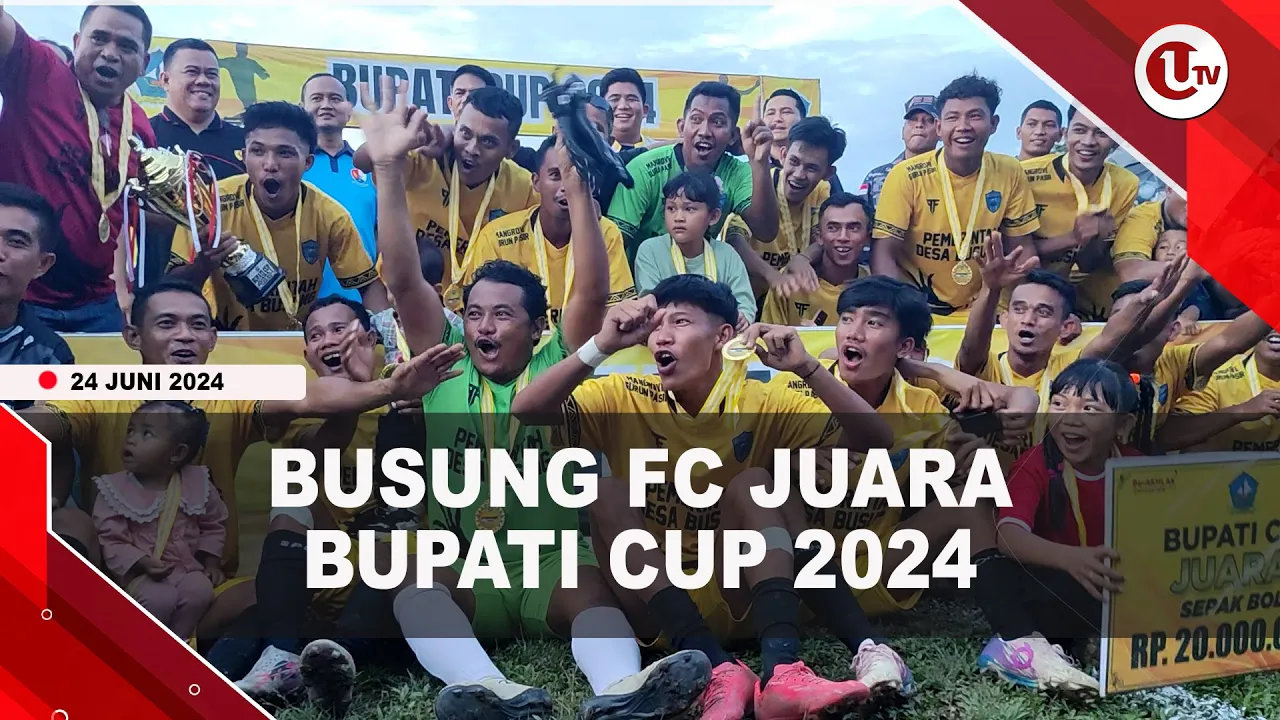 MENANG ADU PENALTI, BUSUNG FC JUARA SEPAK BOLA BUPATI CUP 2024