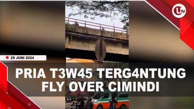 [Video] Pria Tewas Gantung Diri di Fly Over Cimindi