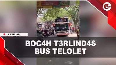 [Video] Bocah Bersepeda Terlindas Bus Telolet