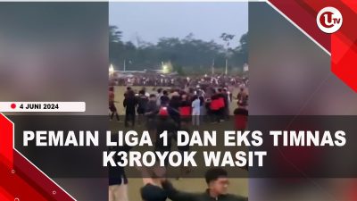 [Video] Pemain Liga 1 dan Eks Timnas Keroyok Wasit di Laga Tarkam