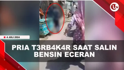 [Video] Pria Terbakar Gegara Salin Bensin Sambil Merokok