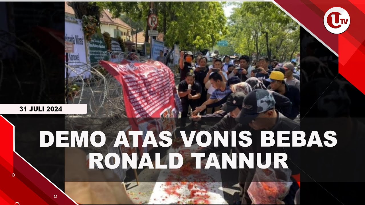 Demo Atas Vonis Bebas Ronald Tannur di Pengadilan Negeri Surabaya