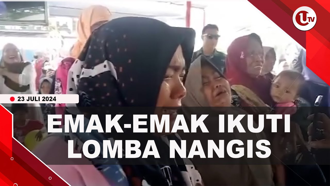 Emak-Emak Ikut Lomba Nangis Berhadian Uang Tunai