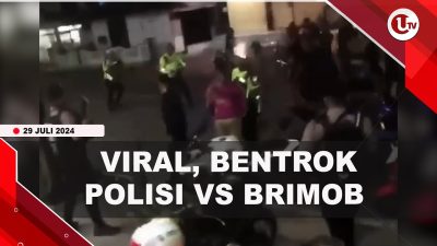 [ VIDEO ] Bentrok Polisi vs Brimob