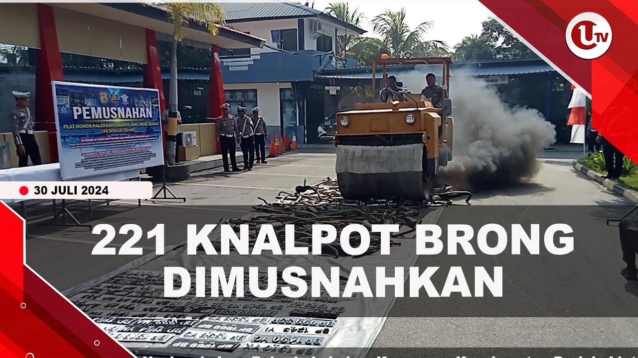 Pemusnahan 221 Knalpot Brong dan 31 Plat Nomor Palsu