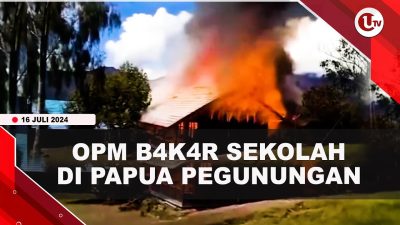 [ VIDEO ] TNI Buru Gerombolan OPM Bakar Sekolah Di Papua Pegunungan