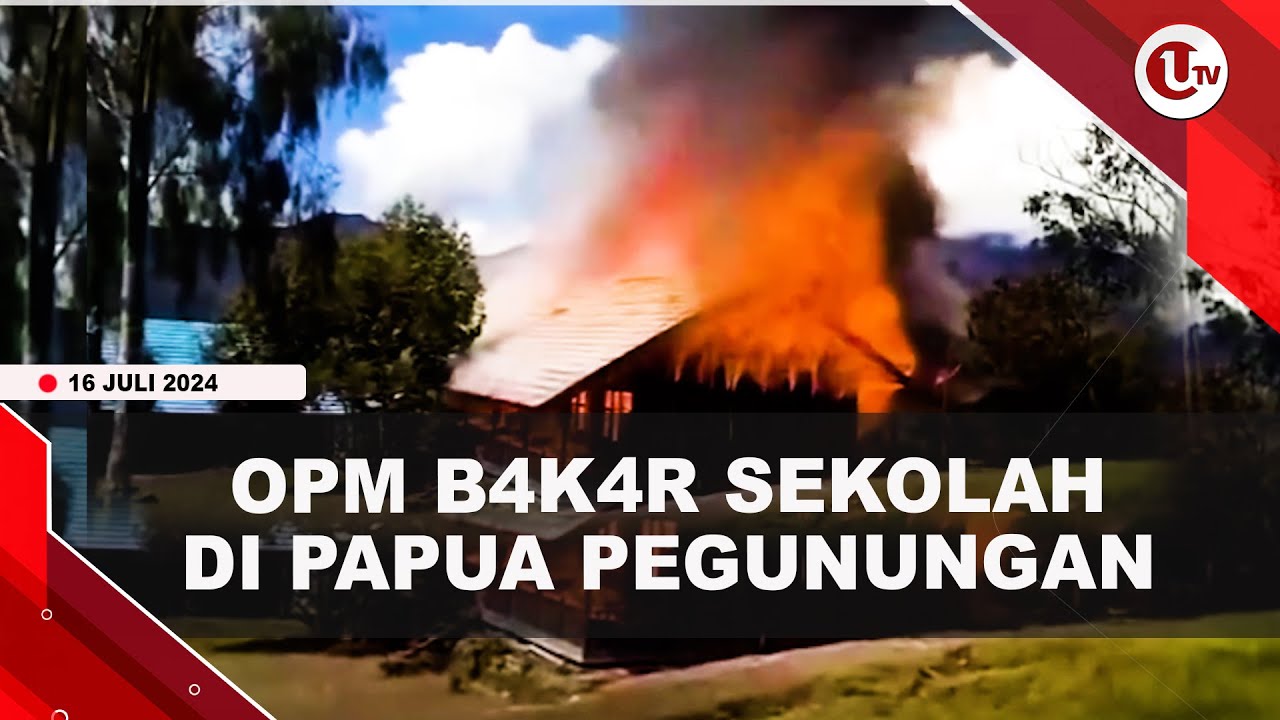 TNI Buru Gerombolan OPM Bakar Sekolah Di Papua Pegunungan