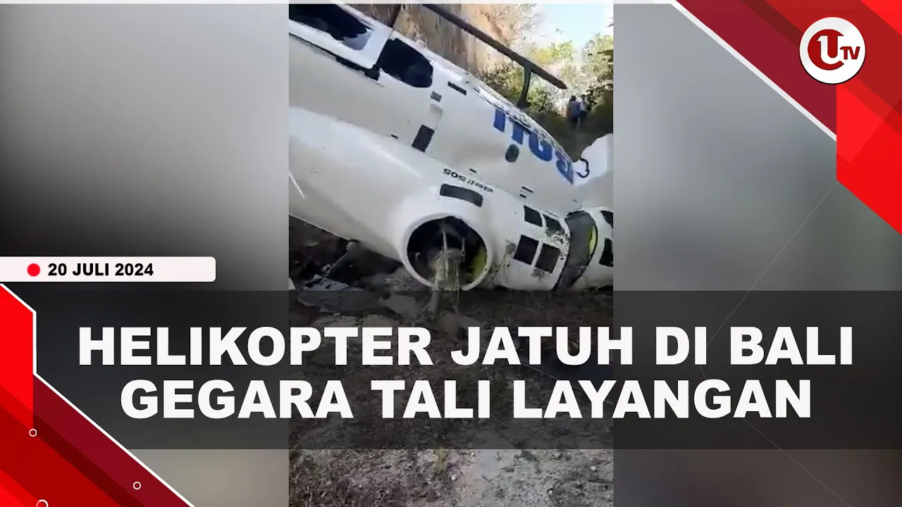 Helikopter Wisata Jatuh di Bali Karena Terlilit Tali Layangan