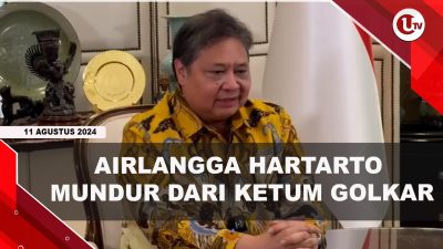 [Video] Airlangga Hartanto Mundur dari Ketum Golkar