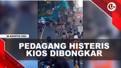 [VIDEO] Pembongkaran Kios Liar di Puncak Ricuh, Warga Adang Alat Berat