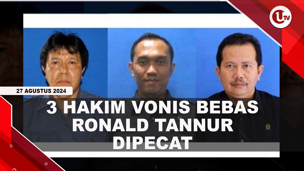 Komisi Yudisial Sanksi Pemecatan 3 Hakim Vonis Bebas Ronald Tannur