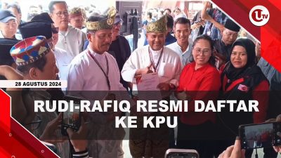 [VIDEO] Rudi-Rafiq Disambut Salawatan Tiba di Kantor KPU Kepri