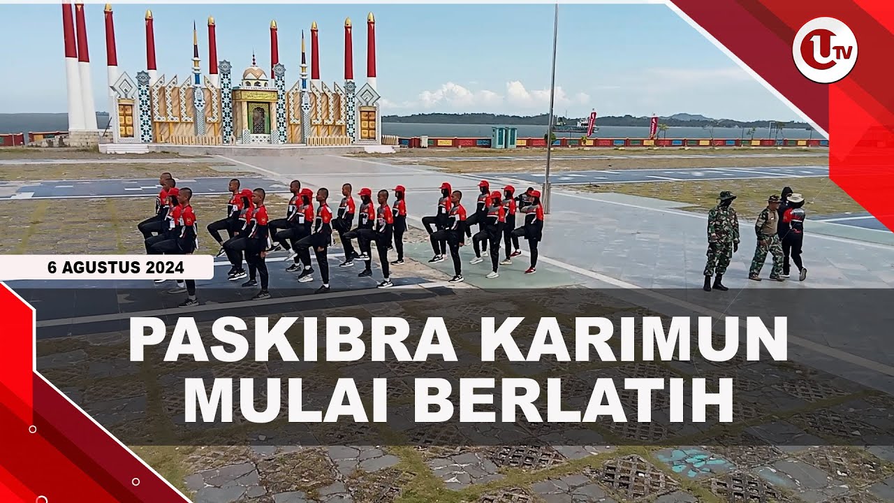 Jelang Upacara HUT KE-79 RI, Paskibra Karimun Mulai Berlatih